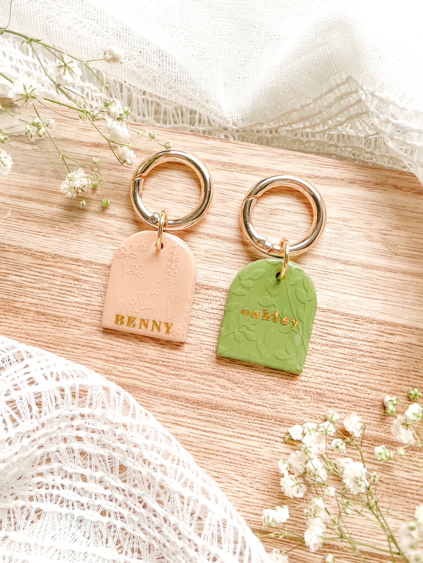 Embossed Floral Tags
