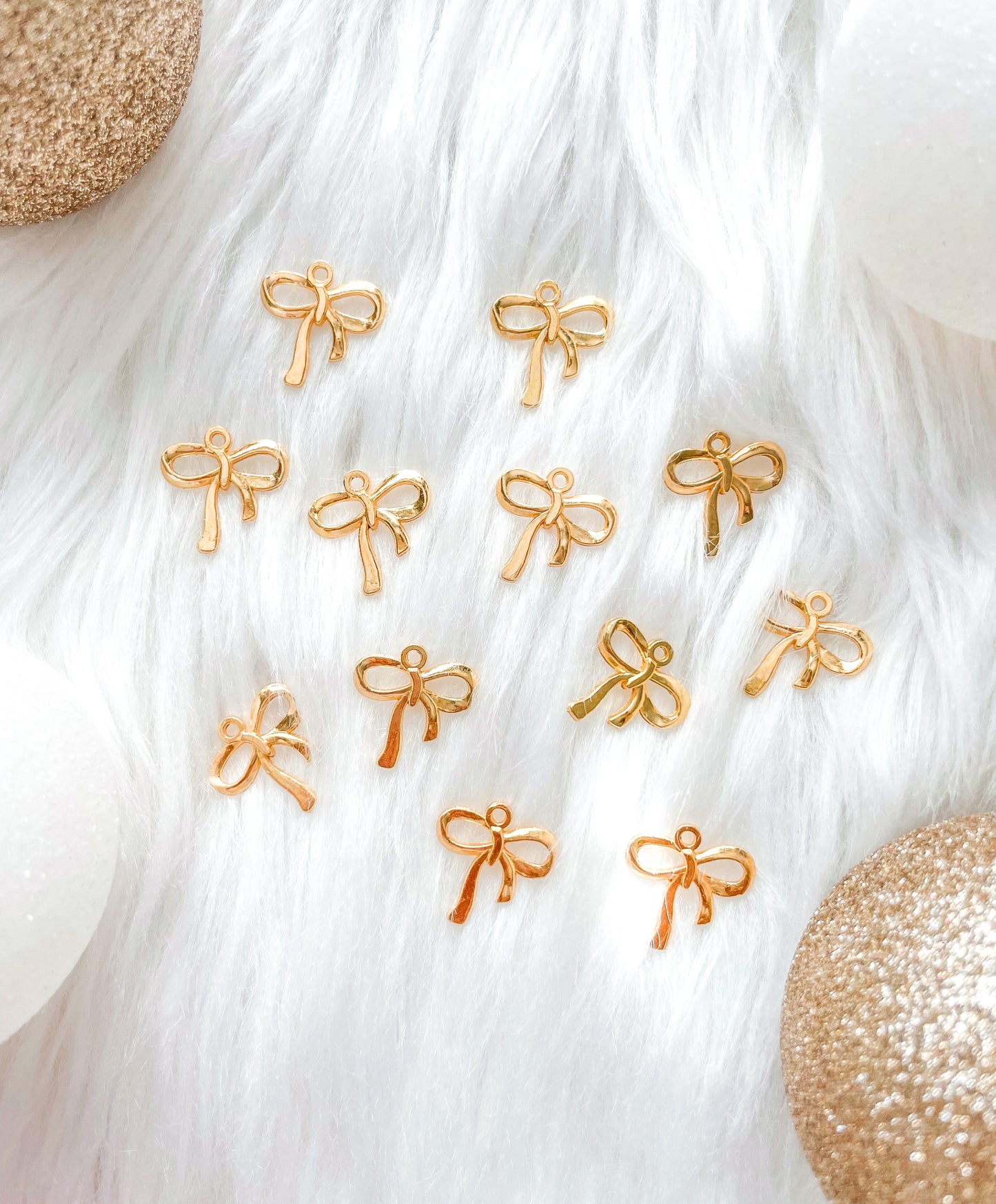 Gold Bow Charms