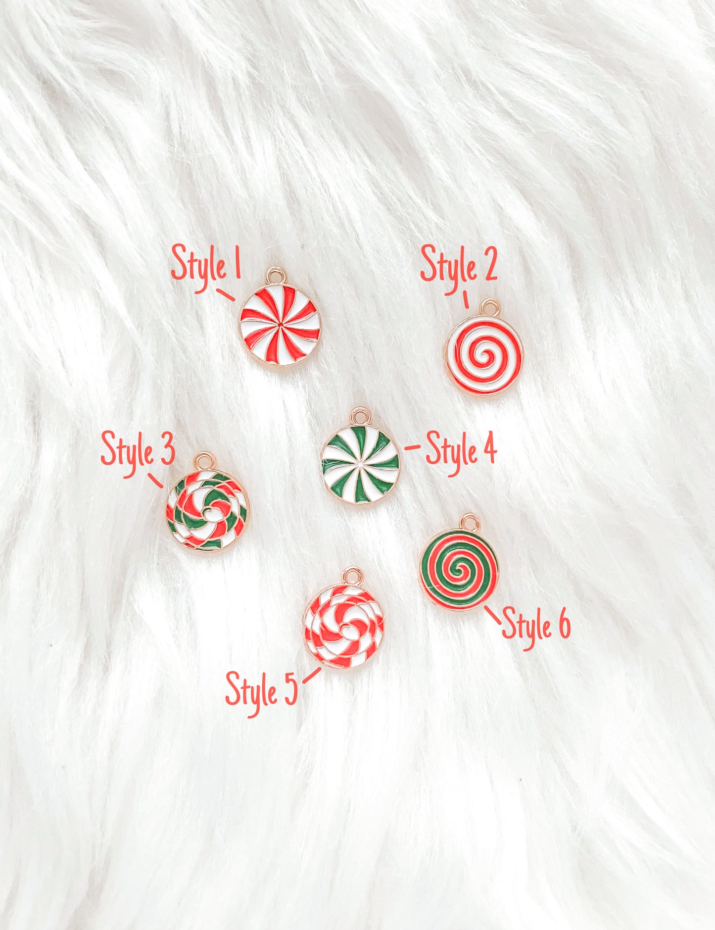 Vintage Peppermint Charms