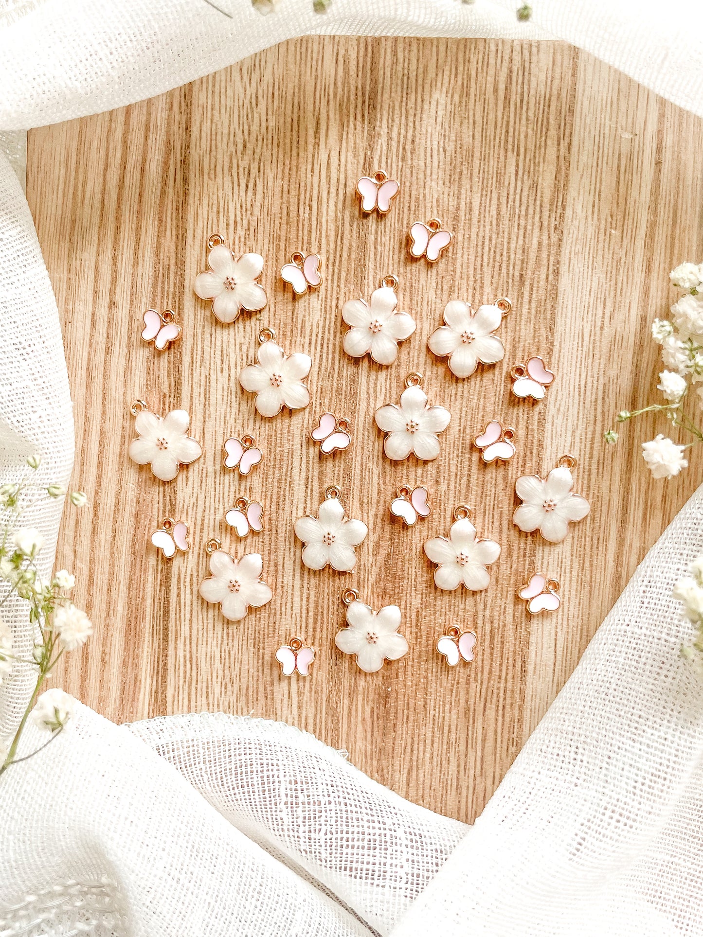 Cherry Blossom & Butterfly Charms