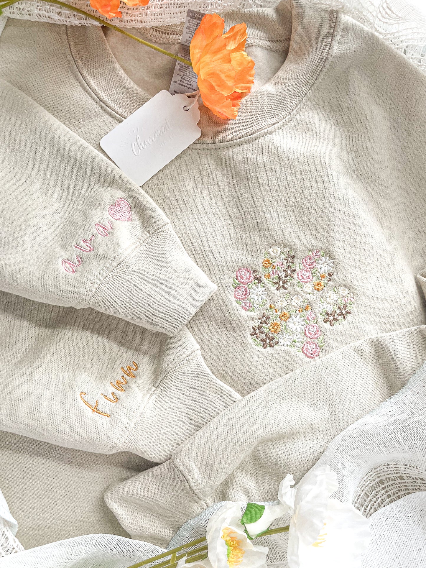 Floral Pawprint Sweatshirt