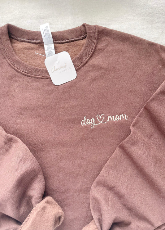 Dog Mom Heart Sweatshirt