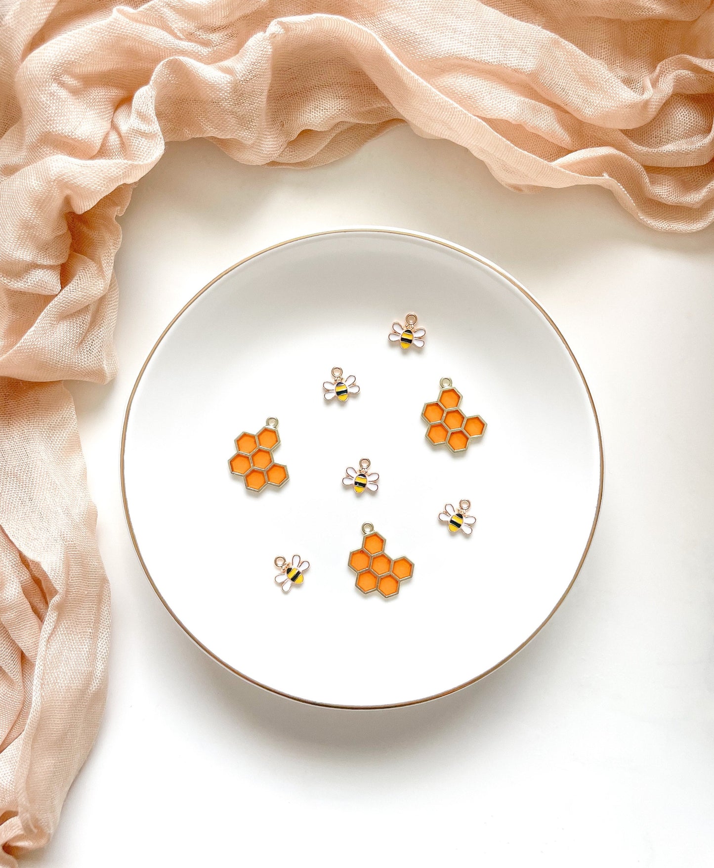 Bee Honeycomb Charms